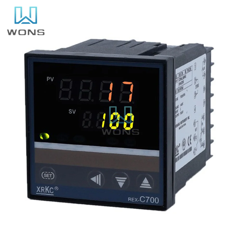 

REXC-700 temperature controller Digital PID REX Temperature Controller SSR Thermocouple+SSR40DA 40A REX-C700 220V universal inp