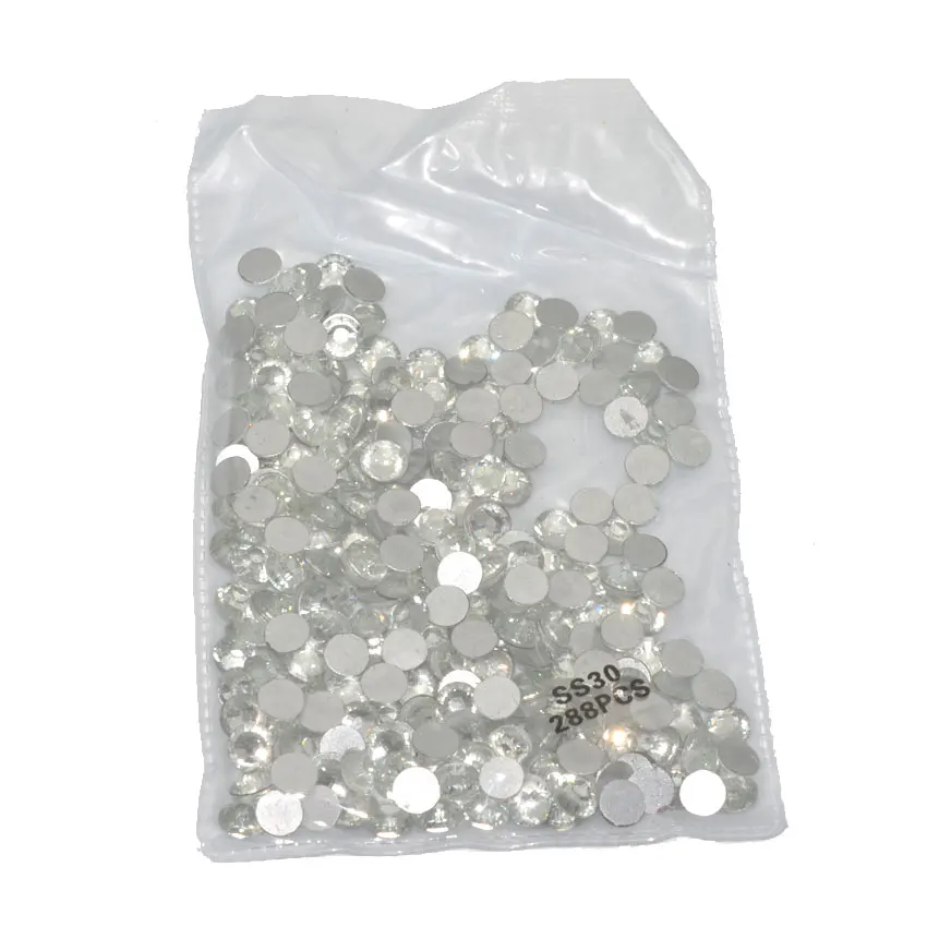 SS30 288pcs clear Хрустальные Стразы AB для дизайна ногтей, украшения для дизайна ногтей, стеклянные стразы для маникюра 1,3-6 мм 1440 шт - Цвет: SS30 288pcs clear