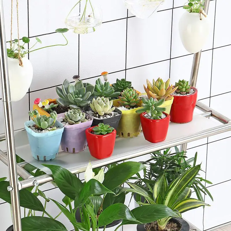 Цветочная подставка из нержавеющей стали Балконный пол для гостиной сетчатая