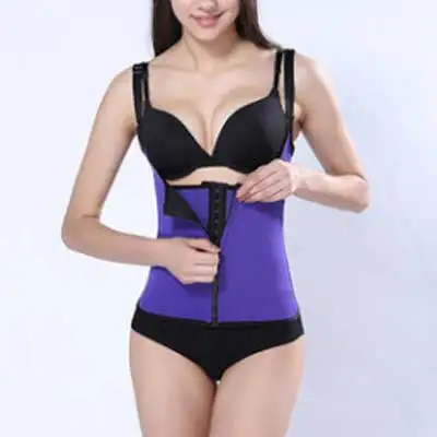 Purple Для похудения из неопрена Корсет для талии женский корректирующий Пояс Неопреновый моделирующий ремень майка Облегающая майка Топ жилет животик контроль Корректирующее белье - Цвет: Purple