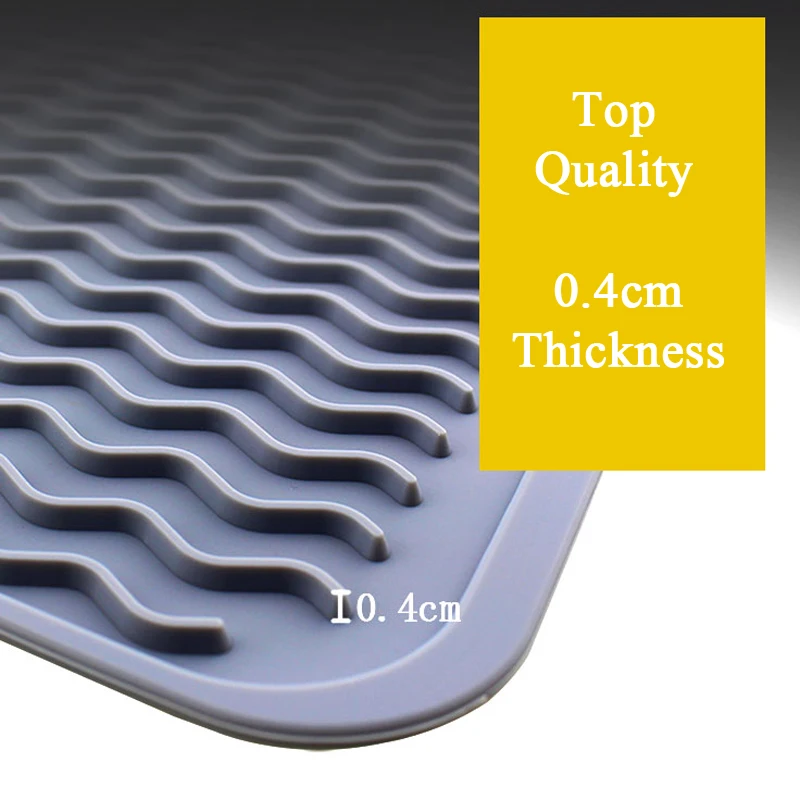 Новый силиконовый коврик для сушки посуды кухонного стола антибактериальный