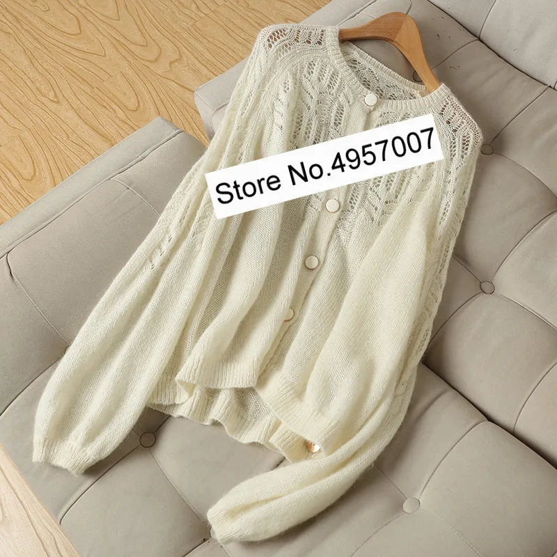 Elfbop женский мохеровый и шерстяной вязаный лоскутный кардиган с вырезами-женский