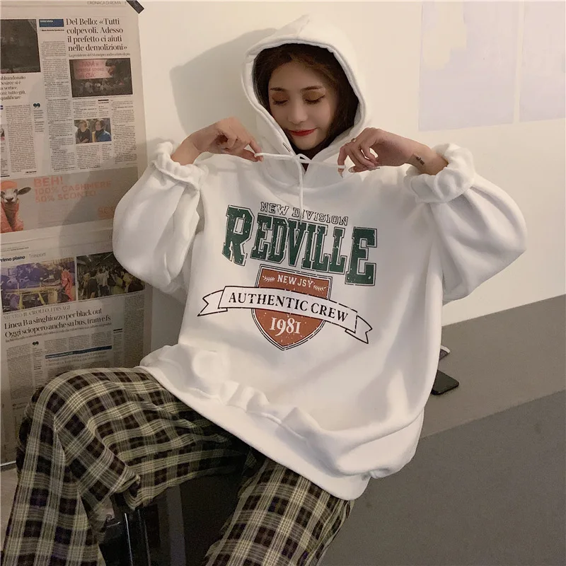 Женская толстовка с капюшоном Za свободная Вельветовая Толстовка большого