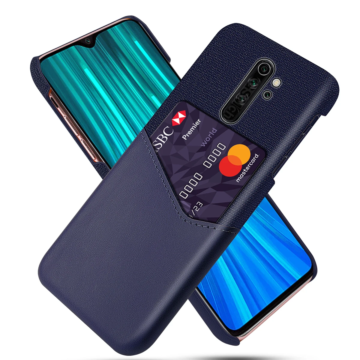 Dark Blue Для Xiao mi Red mi 7A Red mi Note 7 8 Pro Чехол из кожаной ткани Комбинированный противоударный чехол для Xiaomi mi 9T Red mi K30 чехол-кошелек для карт - Цвет: Dark Blue