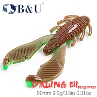 bu worm craws shrimp soft bait 90mm smell with salt silicone artificial lures jig wobblers bass carp pesca fishing tackle