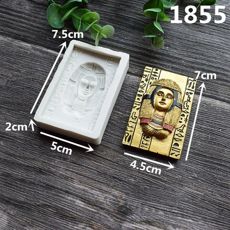 

Retro Egyptian Pharaoh Resin Mold Silicone Fondant Cake Decor Polymer Clay Resin Mold