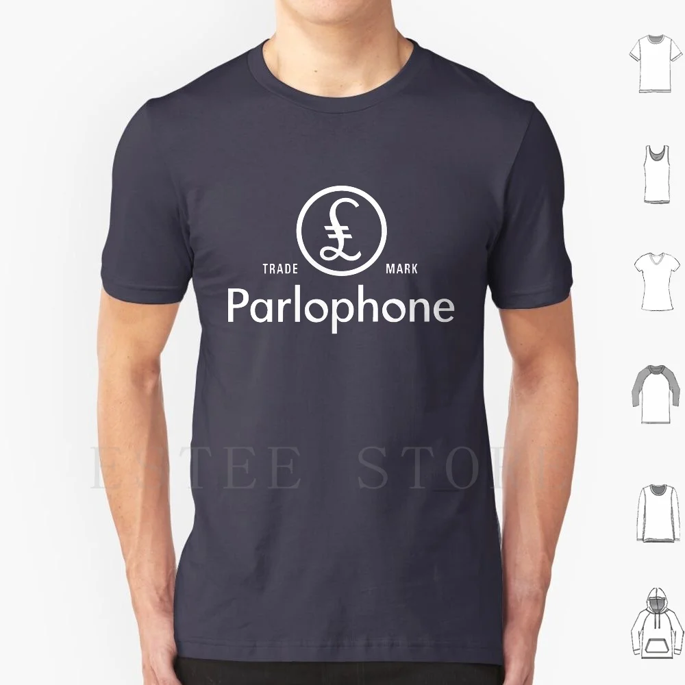 Parlophone T Shirt DIY Big Size 100% Cotton Parlophone Vintage Vinyl Record Music Stereo Turntable Band Psych Psychedelic Prog