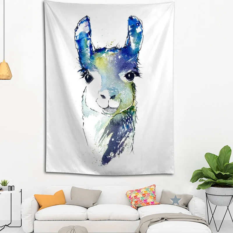 

Hot Sale Custom High Quality Llama Wall Hanging HD Landscape 3D Printing Digital Printing Home Decoration Tapestry
