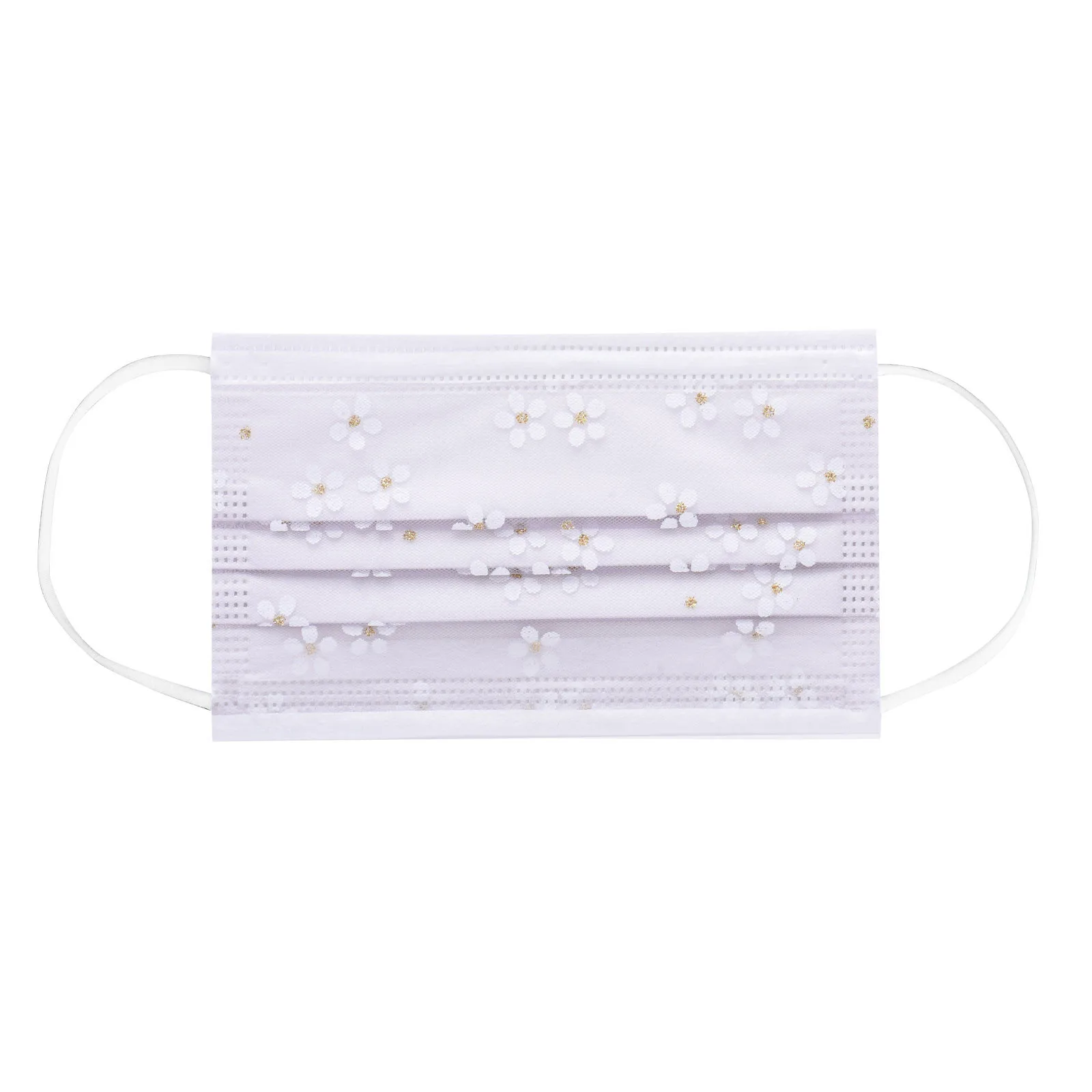 

Adult Net Yarn Flowers Four-Layer Disposable Protective Printing Mask facemask Halloween cosplay