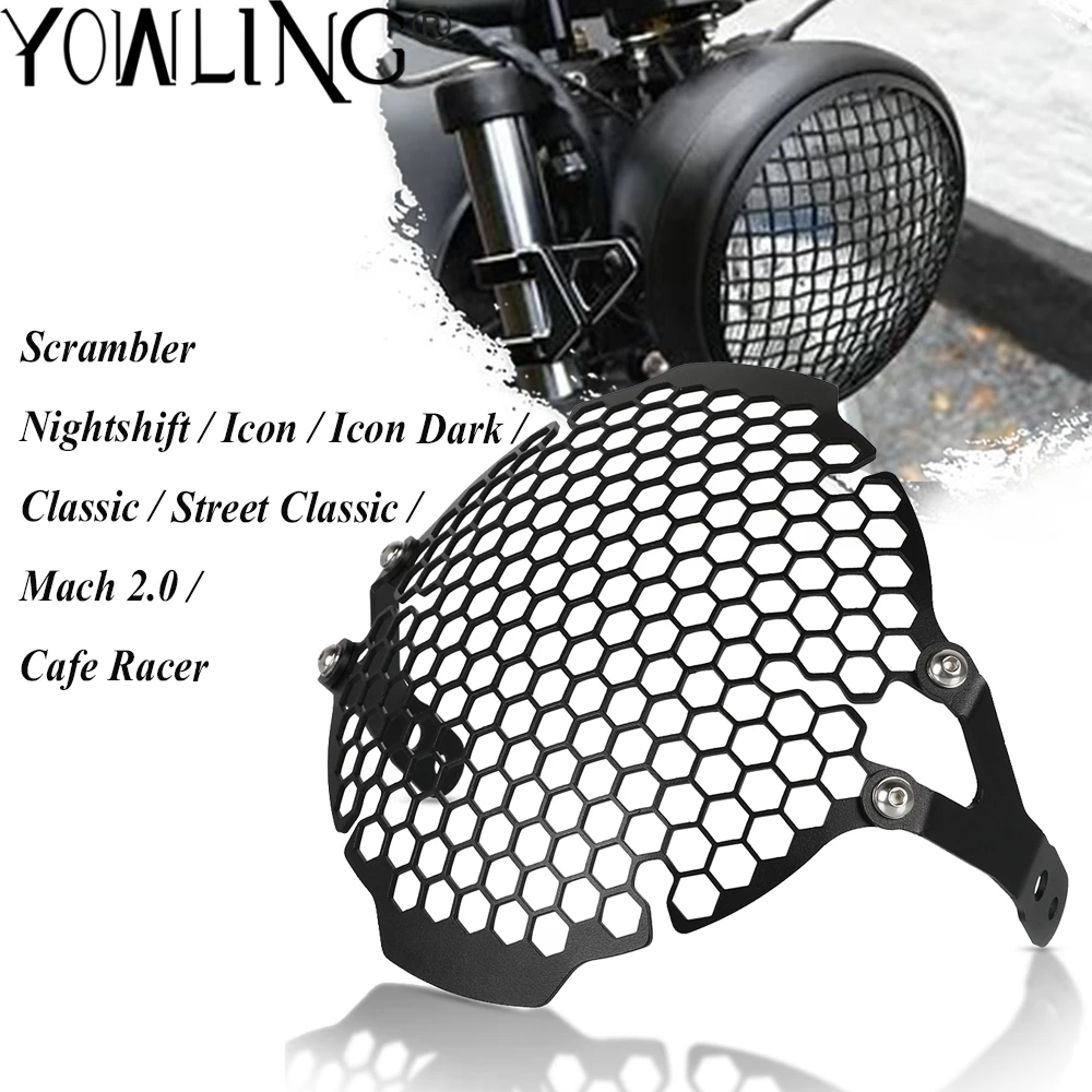 

Motorcycle Accessories Headlight Protector Cover Grill For Ducati Scrambler Nightshift 2021+ Head light Guard Protection Covers