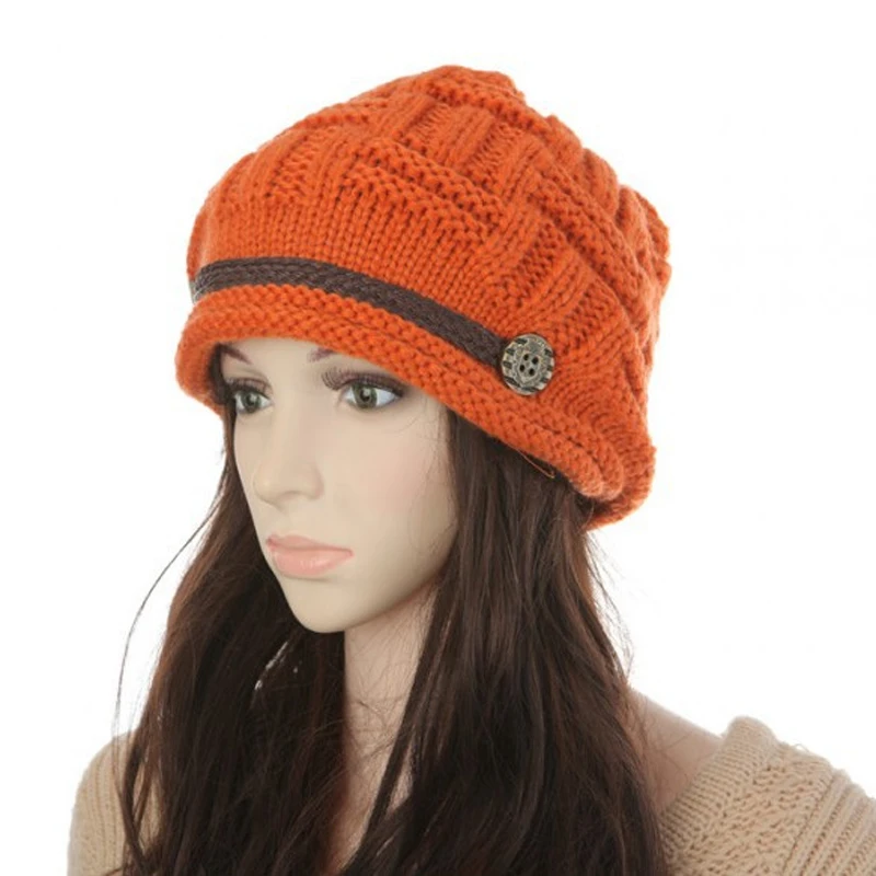 

Fashion Knitting Hat Winter Hats for Women Skullies Beanies Warm Cap Beanie Hat High Quality Headgear Female Ladies Bonnet Cap