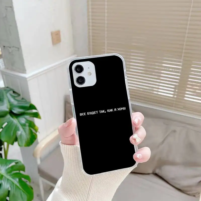 

ussian Quote Slogan Letter Phone Case For Samsung S10 S20 Note20 A71 S6 Plus S20Fe lite Transparent Nax Fundas Cover