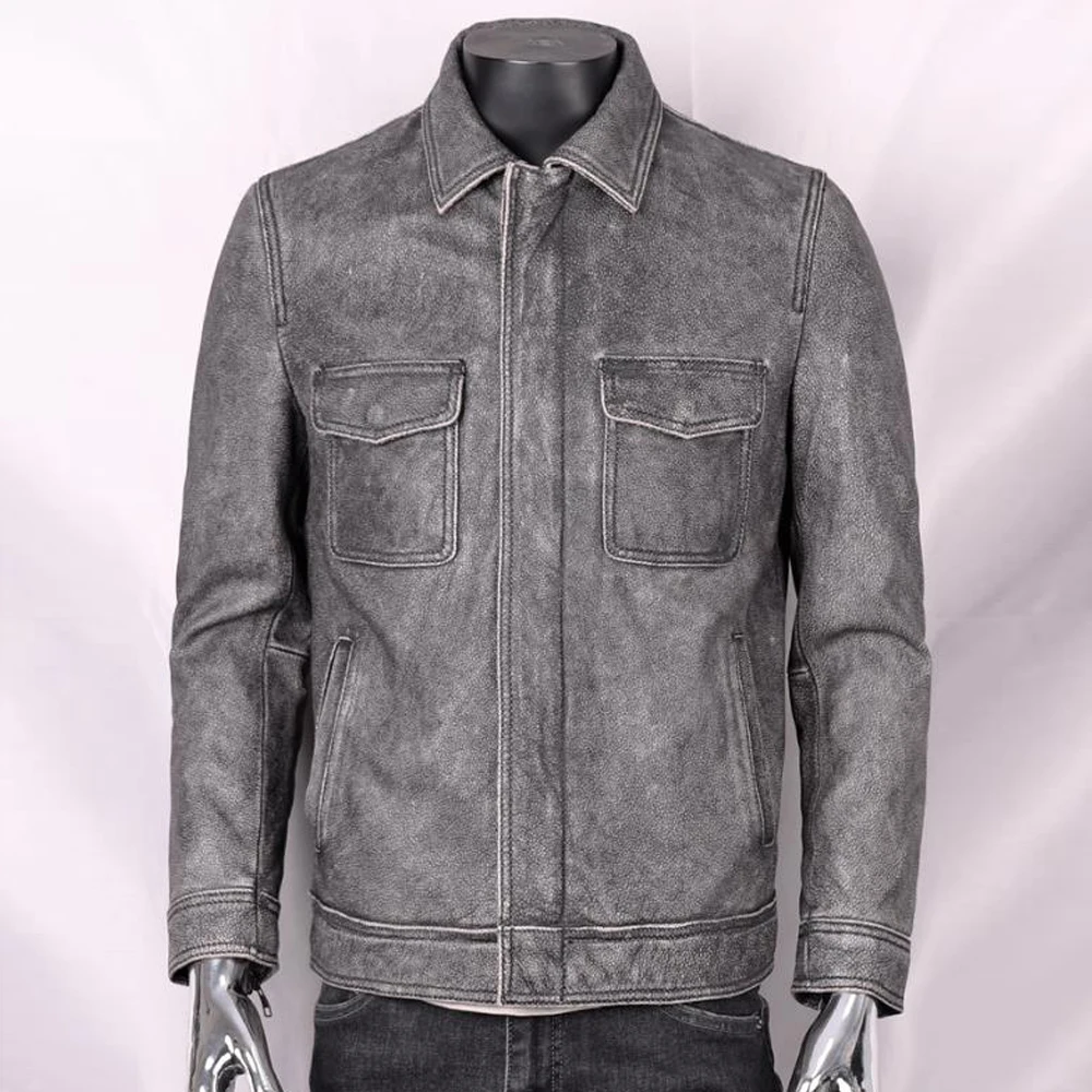 

Bomber Mans Cowhide Jackets Autumn Winter Genuine Leather Mens Avirex Genuine Leather Jacket Coat Aviator Man Winter Clothing