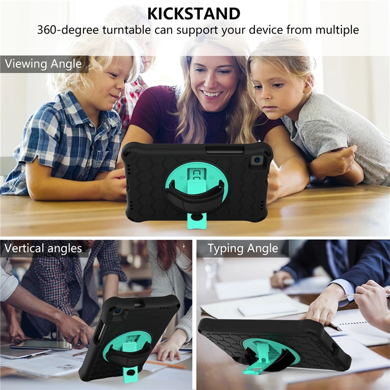 

Kids Stand Cover For Huawei Mediapad M5 8.4 inch SHT-W09 SHT-AL09 360 Handle Shoulder Strap EVA Shockproof Tablet Case Coque