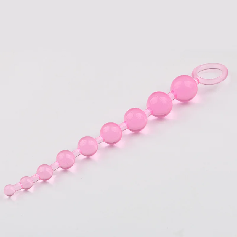 Jelly Anal Beads Orgasm Vagina Plug Play Pull Ring Ball Stimulator Butt | Красота и здоровье