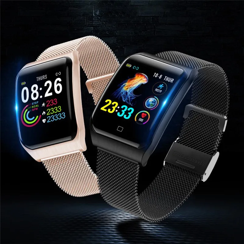Bluetooth Смарт часы для девушек с функцией обнаружения сердечного ритма трекер сна