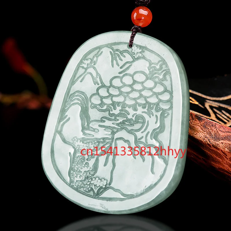 Лидер продаж натуральный ручной вырез изумруд Зодиак тигр Нефритовое ожерелье