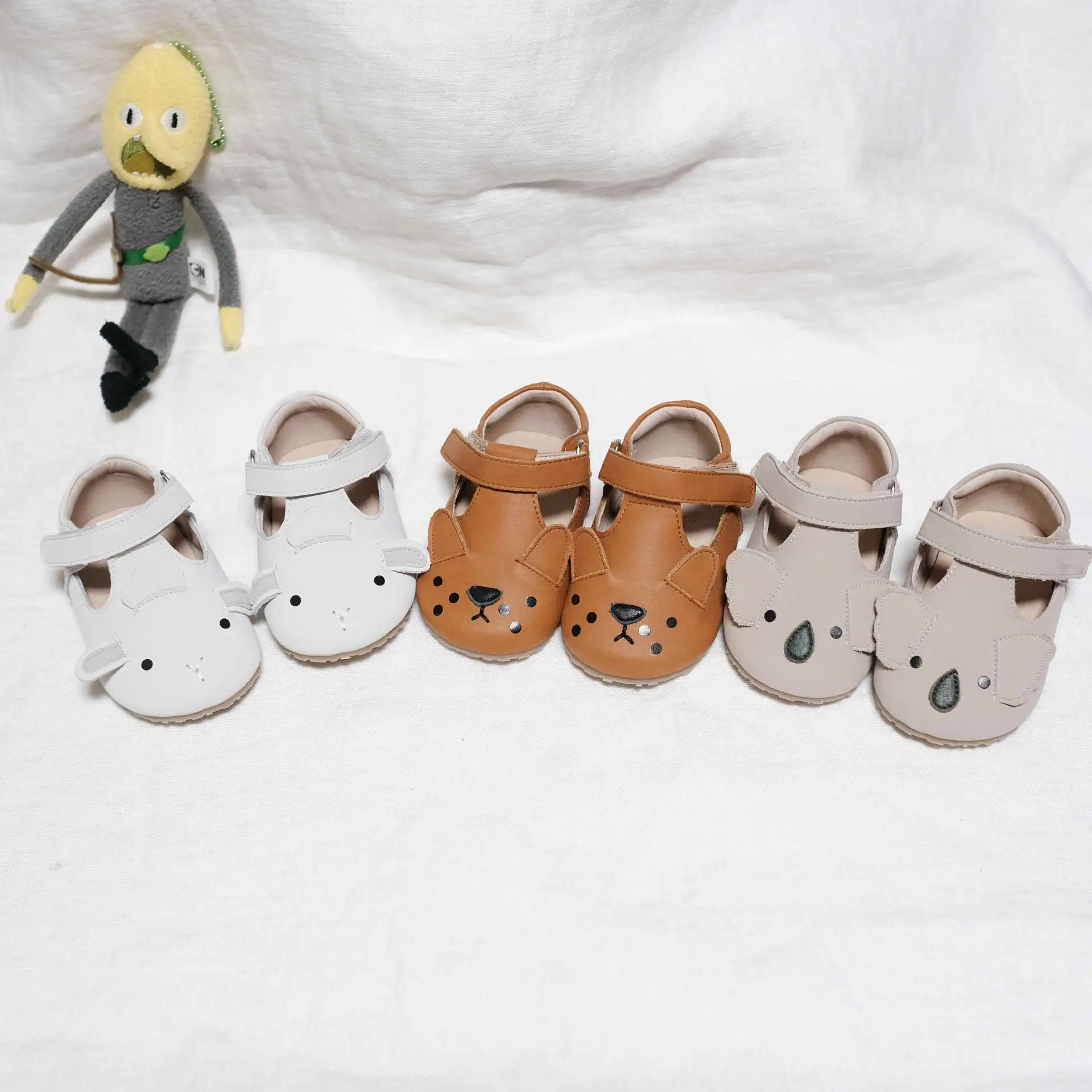 Cartoon Animal Baby Shoes Cute Koala Baby Girls First Walkers Non-slip Hard Bottom Boys Casual Shoes