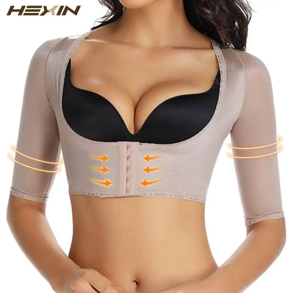 HEXIN женский бесшовный шейпер для рук корсет тонкие верхние рукава топ тела