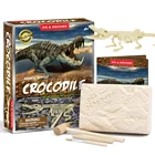 Ископаемый скелет динозавра комплект фигурку научные образовательные игрушки для детей-крокодиловая кожа
