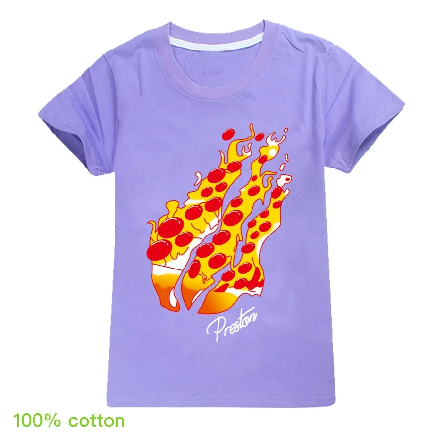 Детская летняя хлопковая футболка с коротким рукавом в стиле Preston Play для