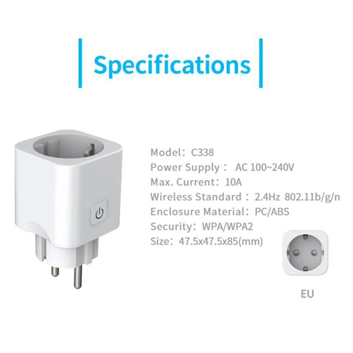 2 4 ГГц Wi-Fi Беспроводной Smart Plug Поддержка времени задержка выключения голосового