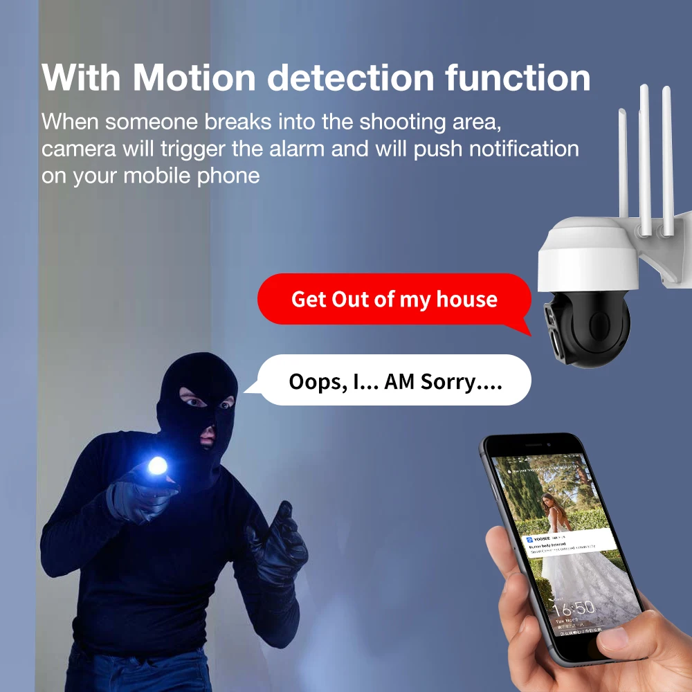 5mp dual lens outdoor wireless security camera ptz speed dome external wifi street video camera ip cctv p2p motion alert yoosee free global shipping
