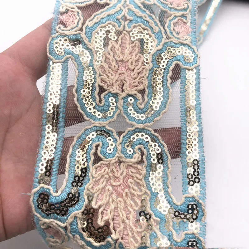 1 ярдов вышивка кружевной лентой ручной работы тканевый материал Сделай Сам
