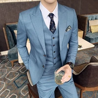 suit suit men 2021 spring and autumn high end custom business suit jacket three piece suit groom banquet quality suit suit