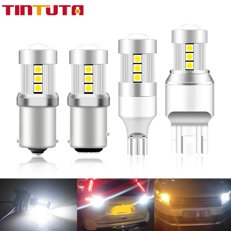 Светодиодсветодиодный лампа CANBUS T15 W16W 1156 P21W PY21W/5 W 3030 светодиодный 1157 BAY15D P21/5 лампы