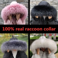 jkp 100 real raccoon collar womens natural fur collar real fur shawl oversize raccoon fur collar fur scarf