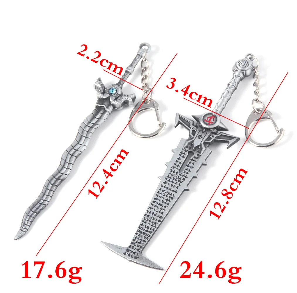 Game Doom Eternal Crucible Blade Keychain Slayer Sword Weapon Model Pendant Key Chain for Men Cool Keyring Jewelry Props images - 6