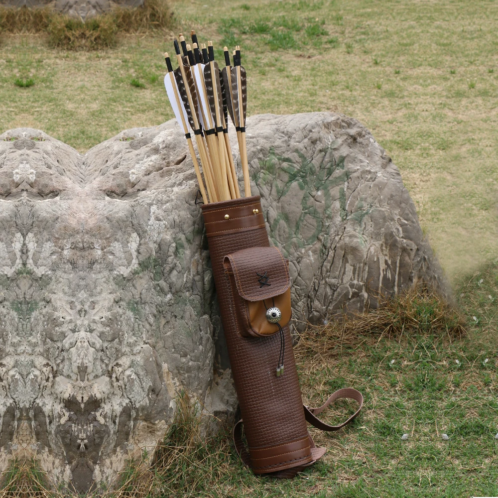 6 шт. деревянные стрелы для лука щит Турция перья 33 дюйма охоты на открытом