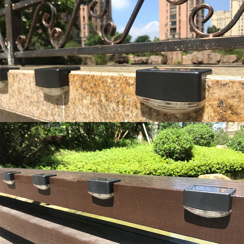 4 шт светодиодный подсветка лестницы на солнечной лампы Водонепроницаемый