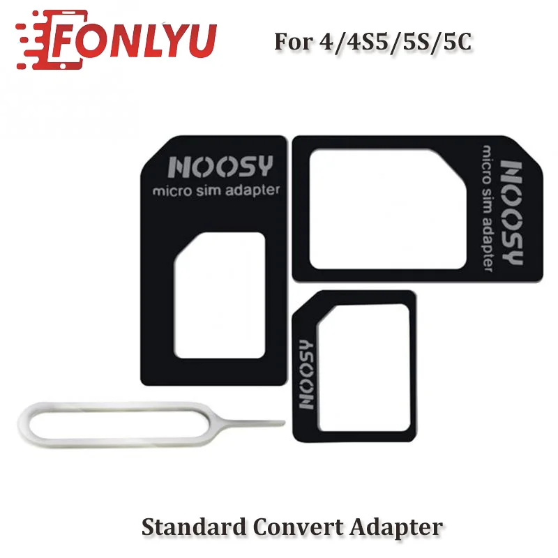 

Hot Sale 4 In 1 NANO SIM Adapter Convert Nano SIM Card to Micro Standard Adapter For iPhone 4/4S/5/5S/5C Drop Shipping