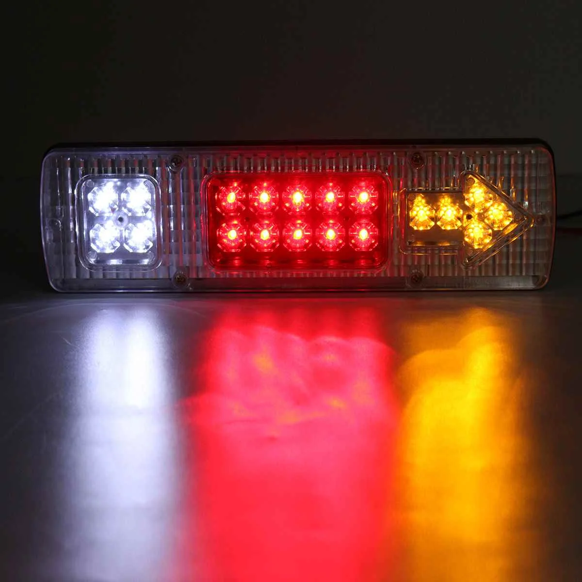 

2X 12V 19 LED Universal Arrow Rear Tail Brake Stop Reverse Turn Signal Light Lamp Warning Light For Truck Trailer Lorries