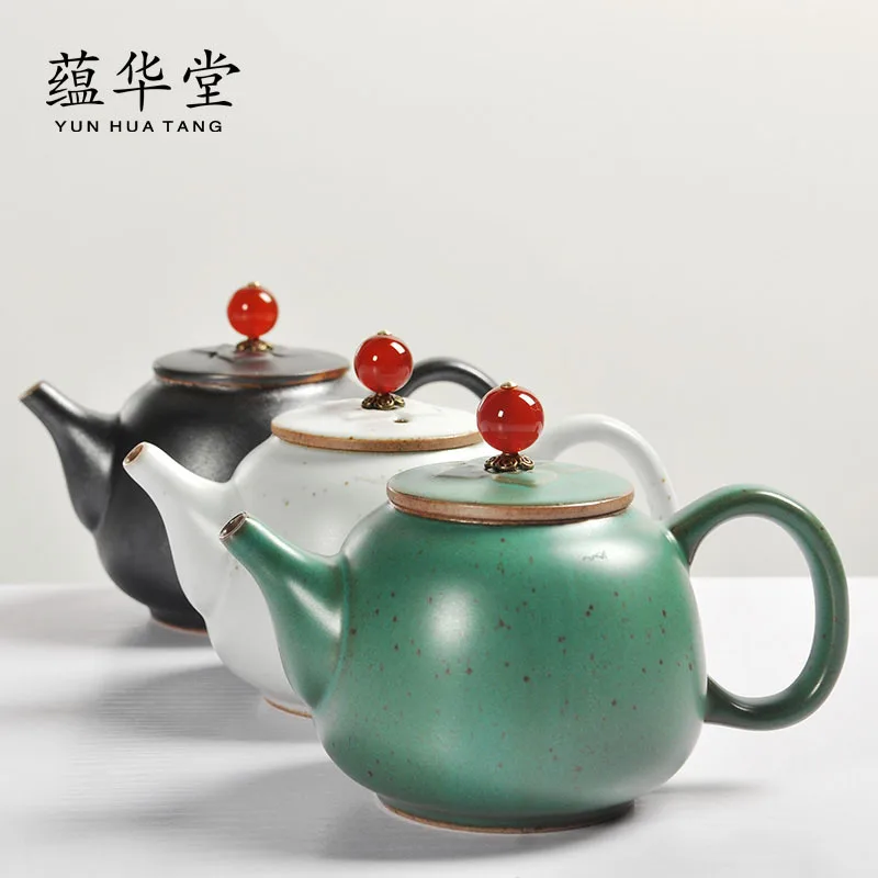 

Handmade Japanese stoneware tea set teapot kiln changed to antique single pot ceramic kung fu tea set bubble teapot hand