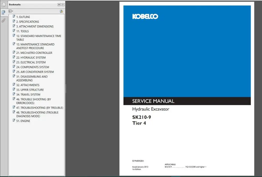 Kobelco 26 72 ГБ обновление PDF полная модель тяжелого оборудования магазин DVD [2020]|parts