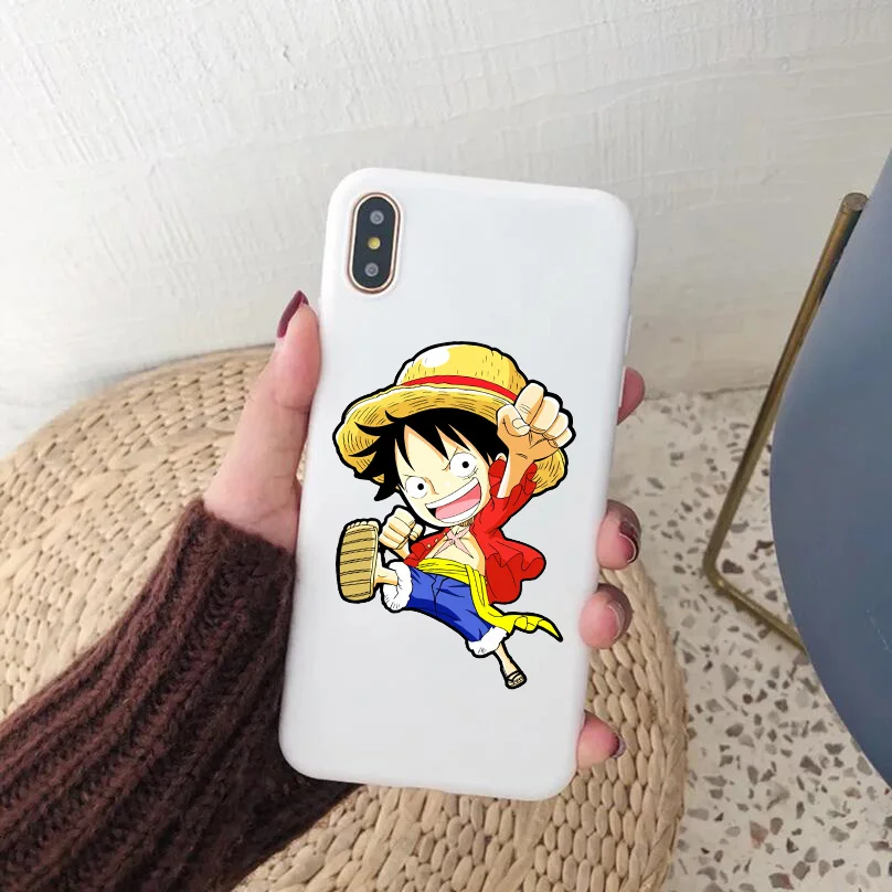 ONE PIECE Phone Case Japanese Anime Luffy Zoro Candy white silicone phone case for iPhone 11 Pro MAX SE 5S 6 6S 7 8Plus XR XS X |