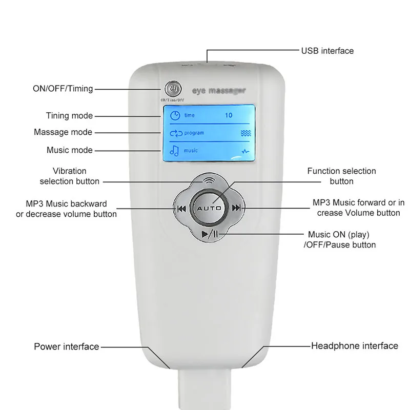 

GLOMEVE Electric Heating Neck Head Massage Helmet Air Pressure Vibration Therapy Massager Music Muscle Stimulator Care Device