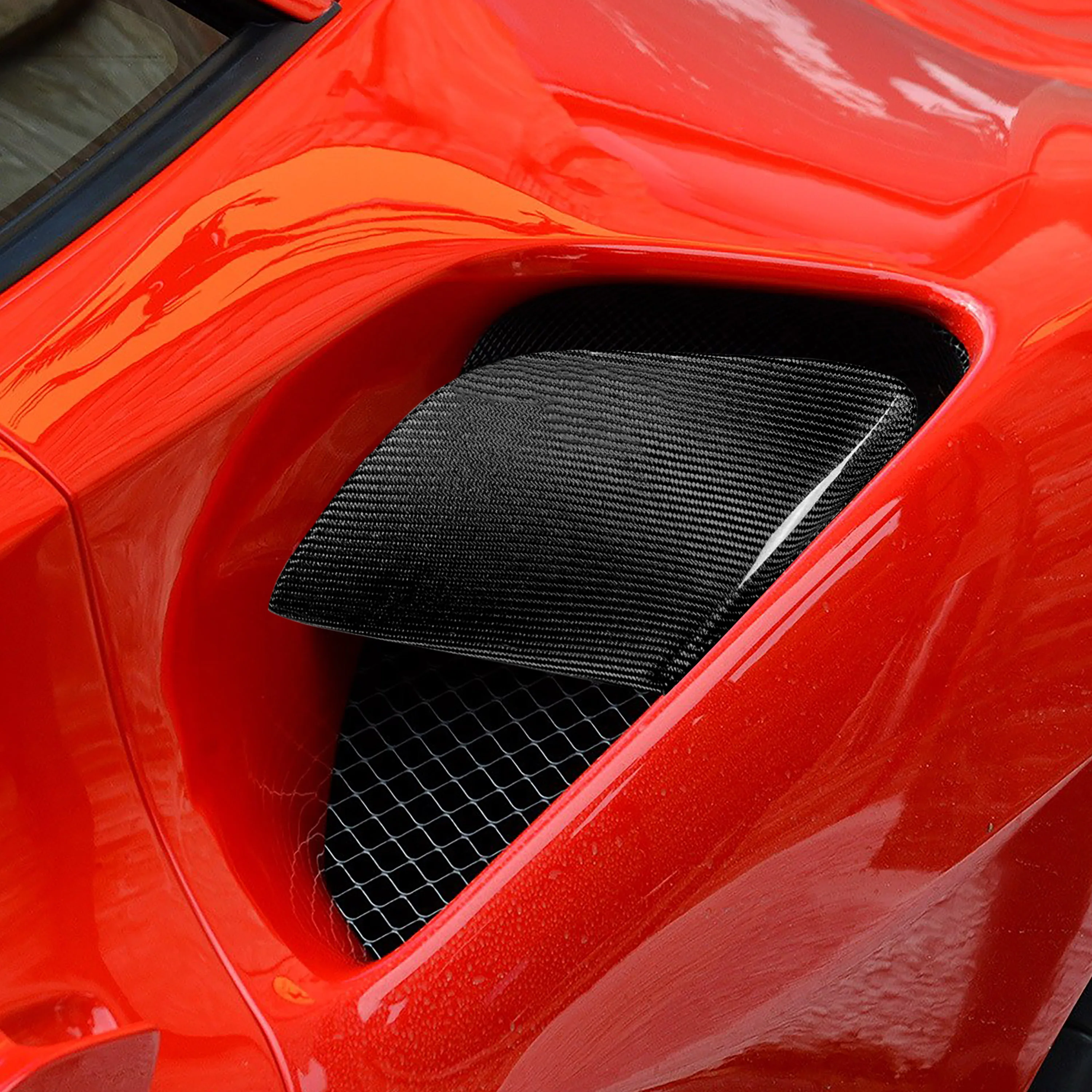 2 шт./компл. автомобильные сухие углеродного волокна задняя сторона