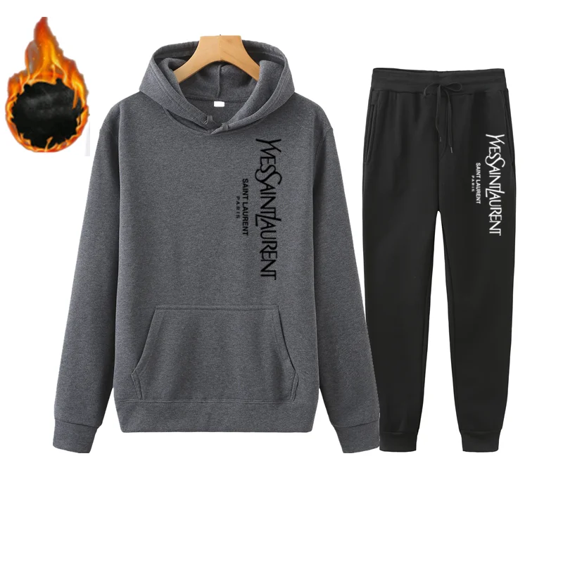 

2021 Brand New 2 Piece Set Women Stripe Hoodies Pant Clothing Set Warm Ladies Solid Tracksuit Top Pants Suit FemaleS 3XL