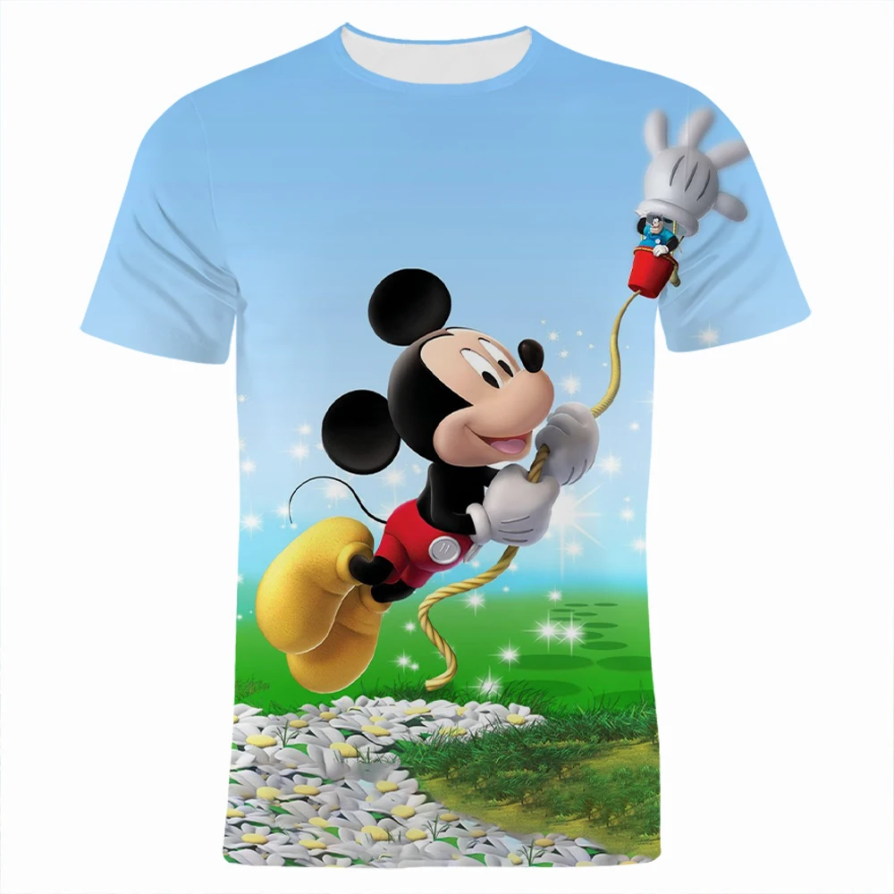 2021 nuova maglietta estiva per uomo Disney topolino Cartoon Anime vestiti bambini Harajuku T-shirt da donna con stampa 3D