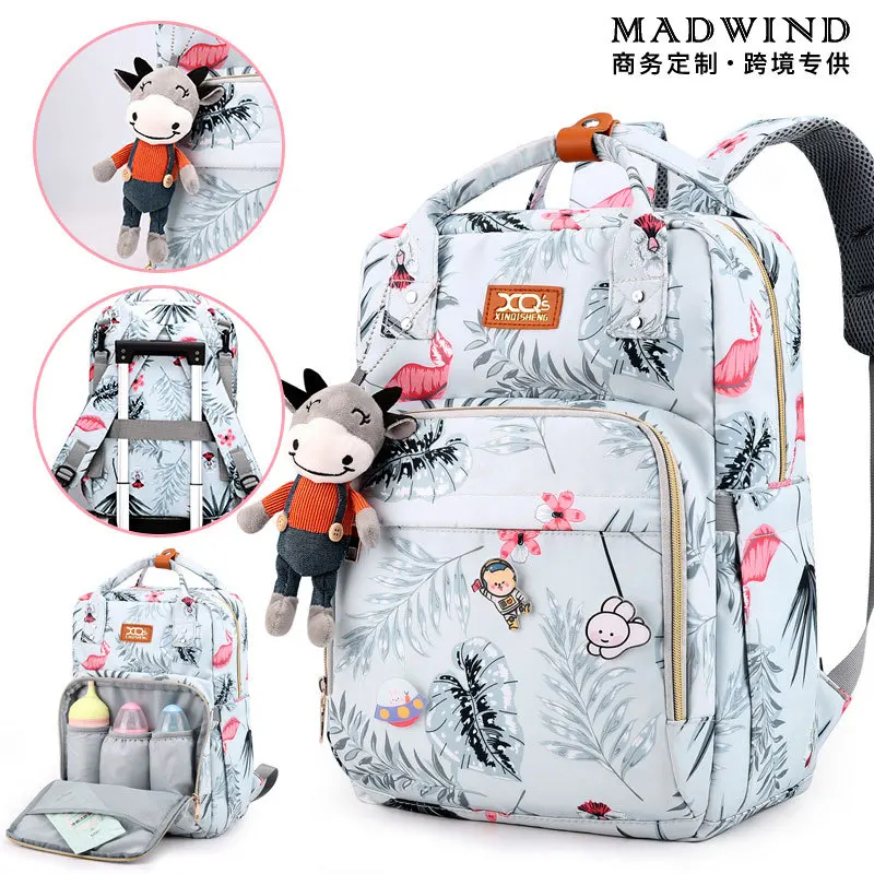 

Fashion Cartoon Printing Oxford Cloth Large Capacity Mummy Bag Nappy Bag for Baby Care Outdoor Travel Diaper Stroller Bag