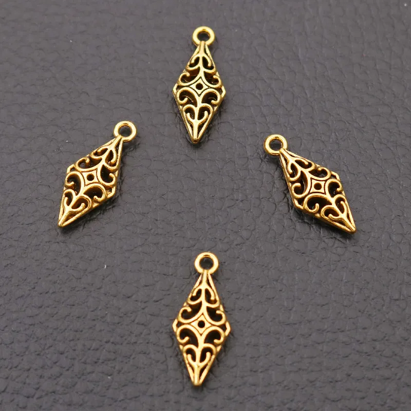 20 шт. античные золотые тона 3D листья Изящные DIY ретро серьги ожерелье ювелирное