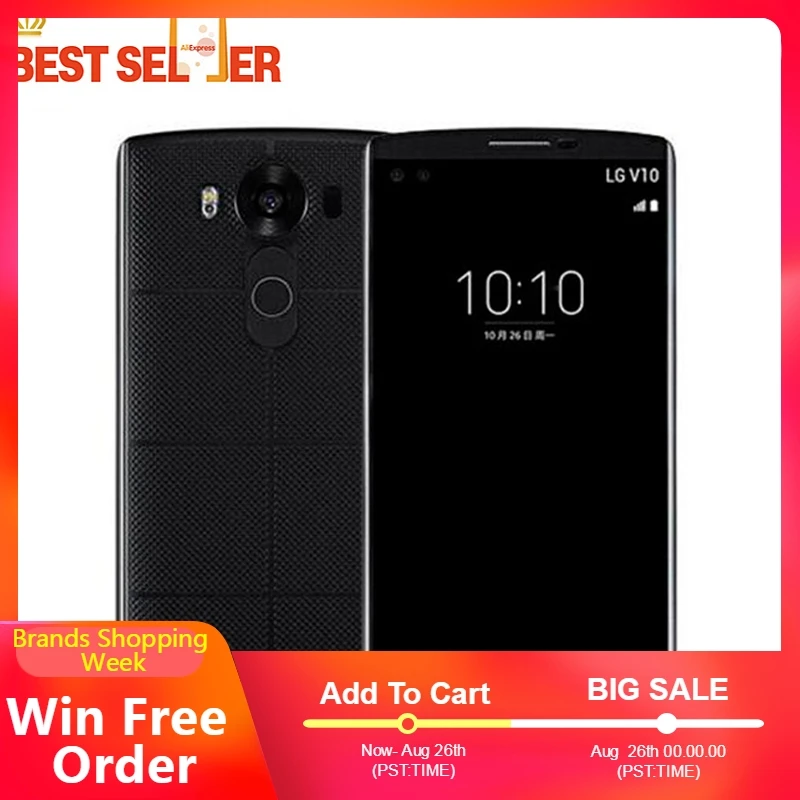 Горячая Распродажа разблокированных смартфонов LG V10 H900 H901 H961N 4G LTE Android 5 7 дюймов