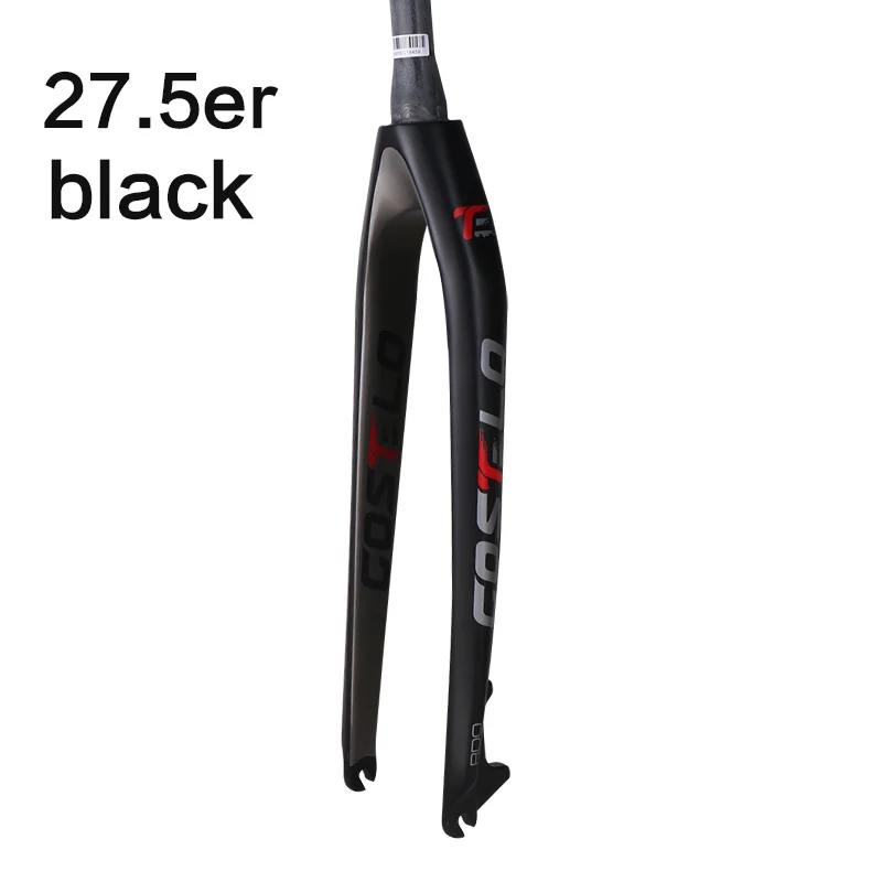 27 5er black Costelo углеродная вилка mtb 26/27,5/29er 650B для горных велосипедов жесткая вилка для велосипедных частей велосипеда передняя дисковая вилка rock shox - Цвет: 27 5er black