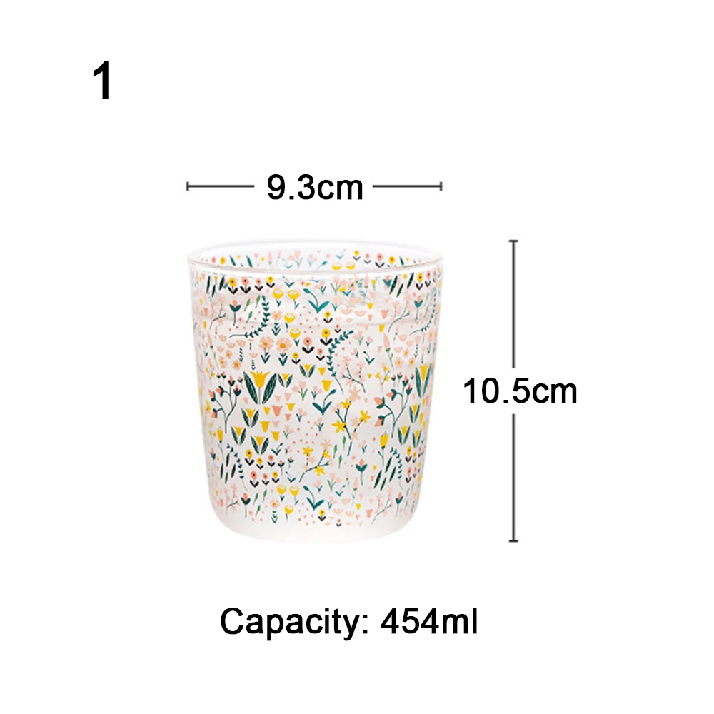 

Nordic Vintage Transparent Coffee Glass Cup Heat-resistant Milk Juice Tea Cup Drinkware Print Home Wedding Glasses Dropshipping