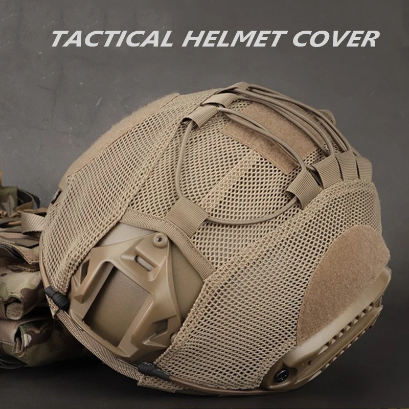 Tactical Airsoft Nylon Mesh Cover for Fast Helmet Military Paintball Army Helmet Covers Outdoor CS Sports Accessories tactical helmet m35 od airsoft helmet ww2 german m35 army steel helmet