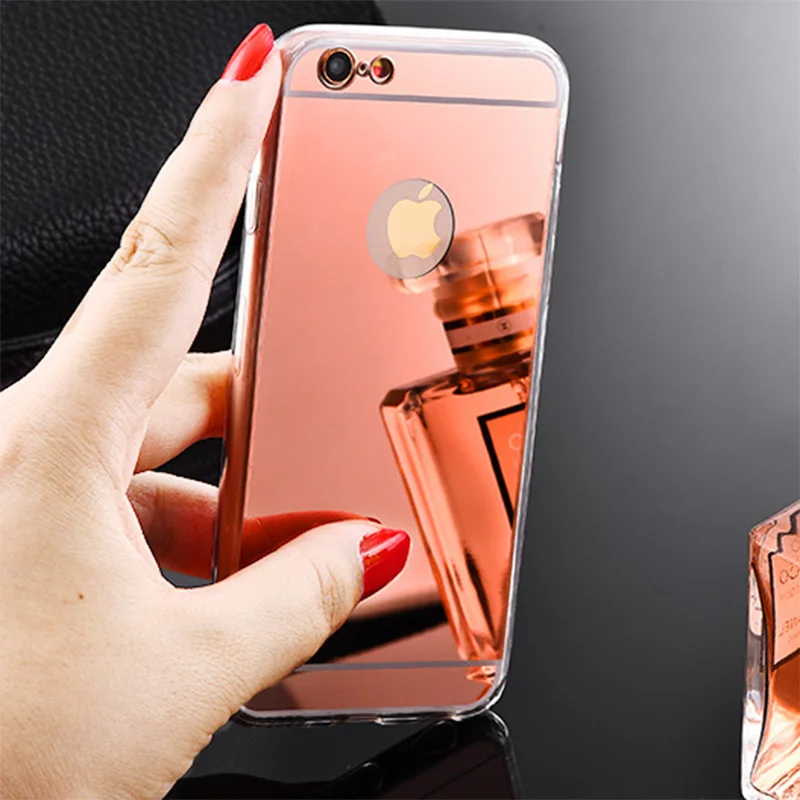 Роскошный зеркальный чехол из ТПУ для iphone X XS Max XR мягкий телефона iPhone 7 8 6 6S Plus 5 5s